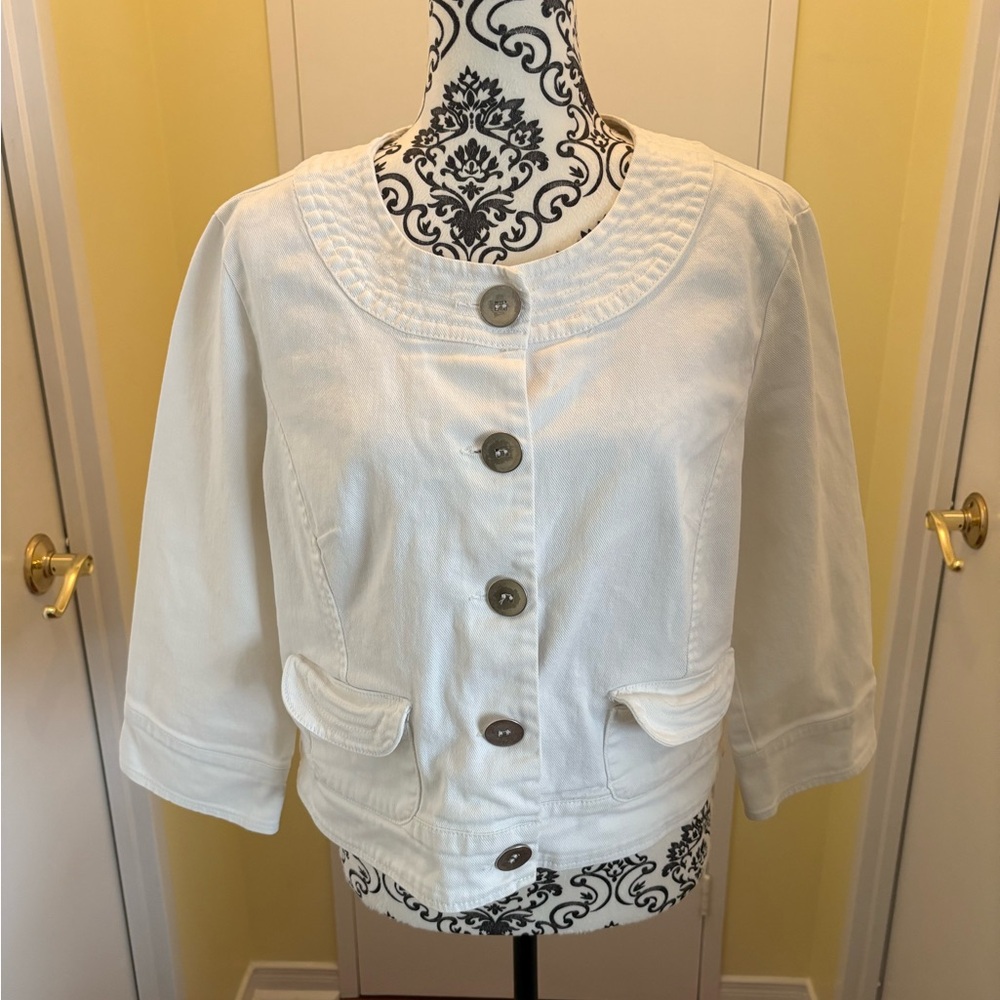 Live a Little White Button-Up Blazer